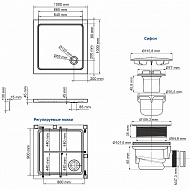 Акриловый поддон для душа WasserKRAFT Amper 100x100 29T19 Белый глянец