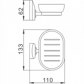 Мыльница Haiba HB1602 Хром