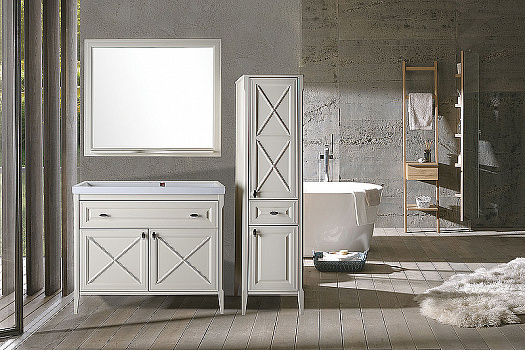 Комплект мебели для ванной ASB-Woodline Монте 100 Бежевый