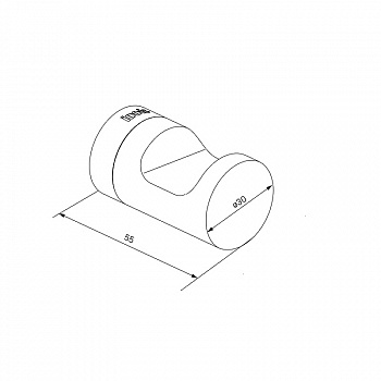 Крючок Iddis NOABL10i41 Черный матовый