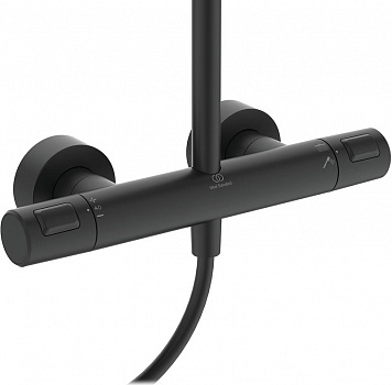 Душевая система Ideal Standard Ceratherm T25 A7546XG с термостатом Черная матовая