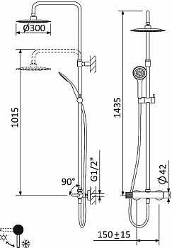 Душевая система Cezares Leaf LEAF-CDA-30-01 Хром