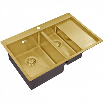 Кухонная мойка ZorG PVD Bronze SZR 5178-2-L BRONZE Бронза