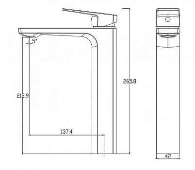 Смеситель для раковины Haiba HB11810 Хром