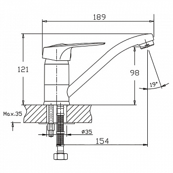 Смеситель для раковины Haiba HB4537 Хром