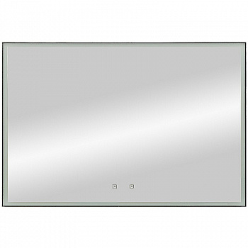 Зеркало Art&Max Arezzo AM-Are-1200-800-DS-FC-H-Nero с подсветкой с сенсорным выключателем Черное