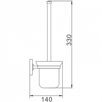 Ершик для унитаза Haiba HB1910 Хром