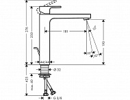 Смеситель для раковины Hansgrohe Vernis Shape 71562670 Черный матовый