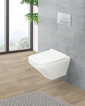 Унитаз BelBagno Sela BB3201CHR подвесной Белый без сиденья