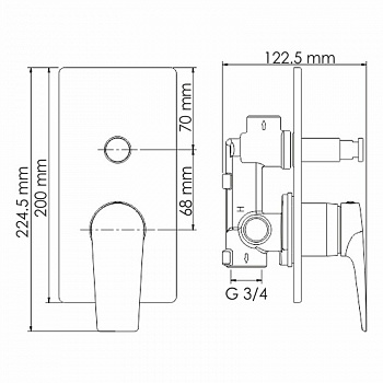 Душевая система WasserKRAFT А55201 Золото матовое