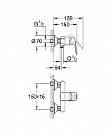 Смеситель для душа Grohe BauLoop 23340000 Хром