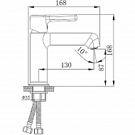 Смеситель для раковины Haiba HB10814-7 Черный матовый
