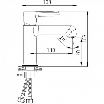 Смеситель для раковины Haiba HB10814-7 Черный матовый