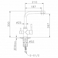 Смеситель для кухни Lemark Expert LM5061S Хром матовый