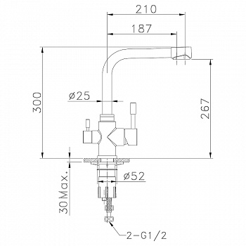 Смеситель для кухни Lemark Expert LM5061S Хром матовый