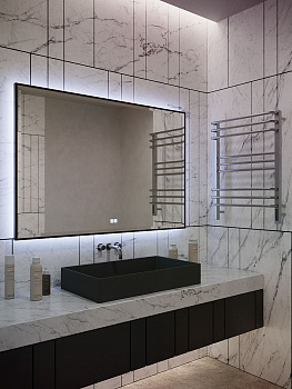 Зеркало с LED подсветкой Терминус Соренто 800*1200 slim  quick touch