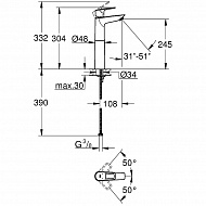 Смеситель для раковины Grohe BauLoop 23764001 Хром