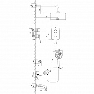 Душевая система Lemark Bronx LM3722GM Графит