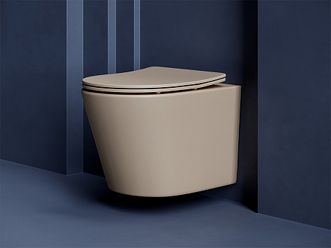 Унитаз Ceramica Nova Balearica CN6000MC подвесной Капучино матовый с сиденьем Микролифт