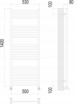 Полотенцесушитель Грета П18  500х1400Terminus