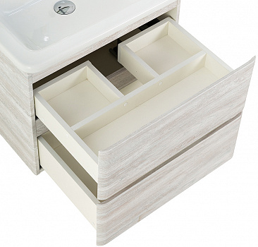 Тумба под раковину BelBagno 50 ALBANO-CER-500-2C-SO-RVB подвесная Rovere Vintage Bianco