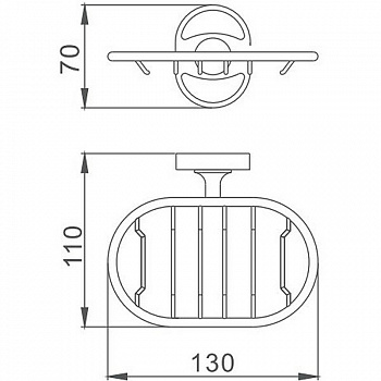 Мыльница Haiba HB1902-1 Хром