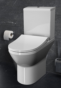 Унитаз компакт Vitra Integra Round Open-Back 9833B003-7206 с бачком и сиденьем Микролифт