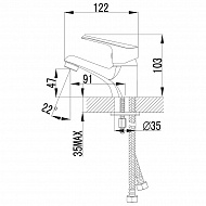Смеситель для раковины Lemark Partner LM6556C Хром