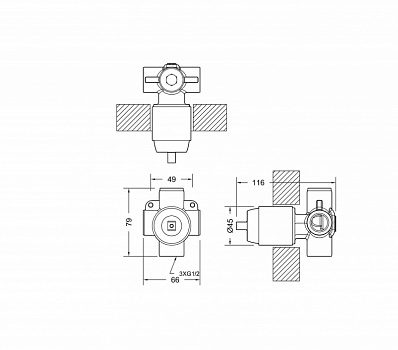 Внутреннее тело (1-функц) Bravat Built-in (D999CP-ENG)