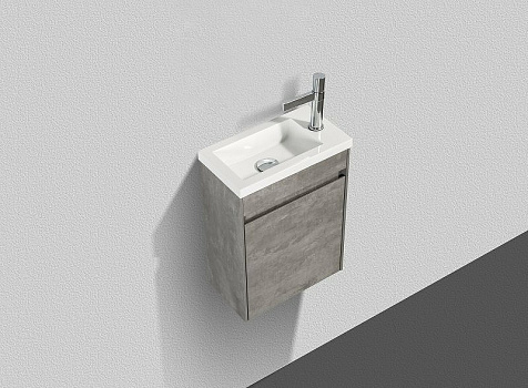 Тумба под раковину BelBagno Pietra Mini 40 PIETRA MINI-400-1A-SO-SCM-R подвесная Cemento