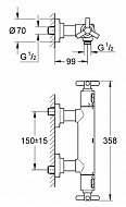 Смеситель для душа Grohe Atrio 34010000 Хром