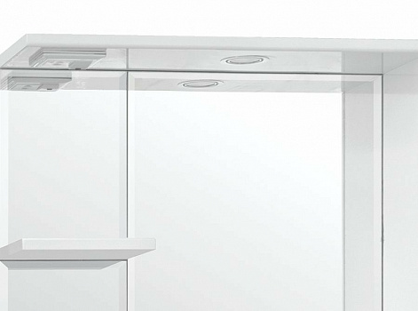 Зеркало со шкафом Style Line Олеандр 2 Люкс 75 ЛС-00000051 с подсветкой Белое