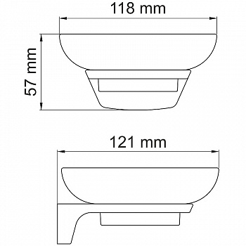 Мыльница WasserKRAFT Elbe K-7229 Черная матовая
