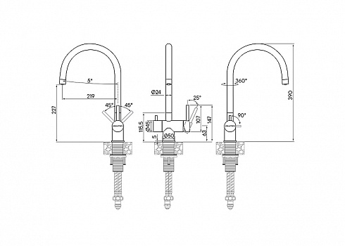 Смеситель для кухни Paulmark Heller He213218-431 Белый матовый