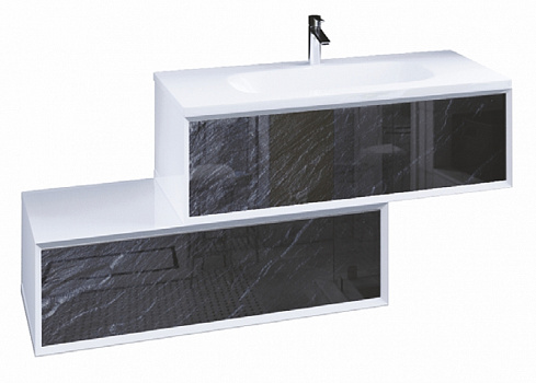 Тумба Marka One Milacco 100П У83571 подвесная Black Stone