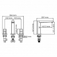 Смеситель для раковины WasserKRAFT Naab 8635 Хром