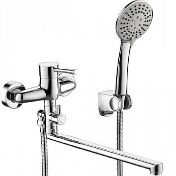 Смеситель для ванны Bravat Slim F6332366CP-01L-RUS универсальный Хром