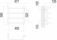 Стандарт П4 400х500 бп320 Полотенцесушитель  TERMINUS