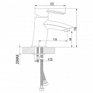 Смеситель для раковины Lemark Atlantiss LM3206C Хром
