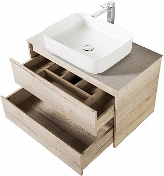 Тумба под раковину BelBagno Kraft 80 KRAFT-800-2C-SO-RGB подвесная Rovere Galifax Bianco