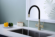 Смеситель для кухни Paulmark Salix Sa213419-BR Бронза