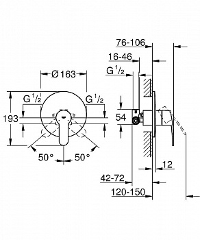 Смеситель для душа Grohe Eurostyle Cosmopolitan 33635002 Хром