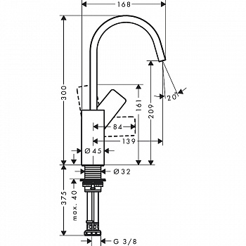 Смеситель для раковины Hansgrohe Vivenis 75032700 Белый матовый