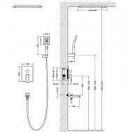 Душевая система Timo Selene SX-2039/03SM Черный