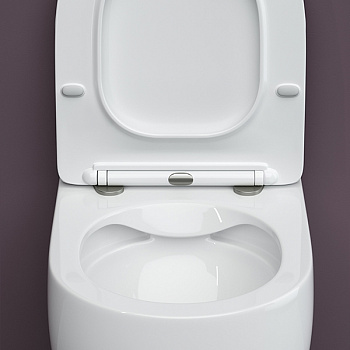 Комплект унитаза Ceramica Nova Play CN3001 с инсталляцией Geberit Duofix 458.128.21.1 с сиденьем Микролифт и клавишей смыва Хром